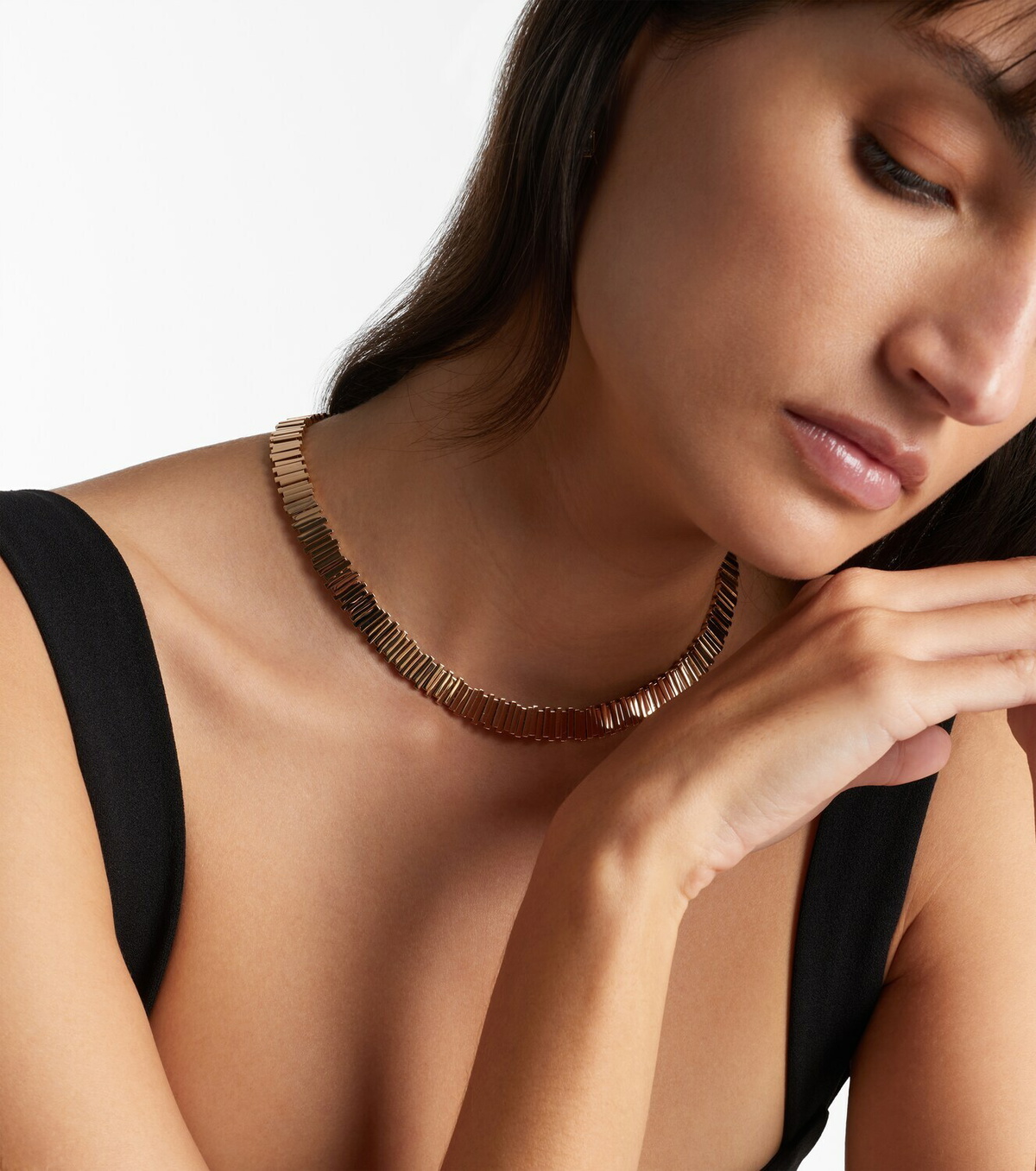 Suzanne Kalan Jagged 18kt rose gold necklace