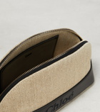Chloe - Sense Small linen and leather clutch