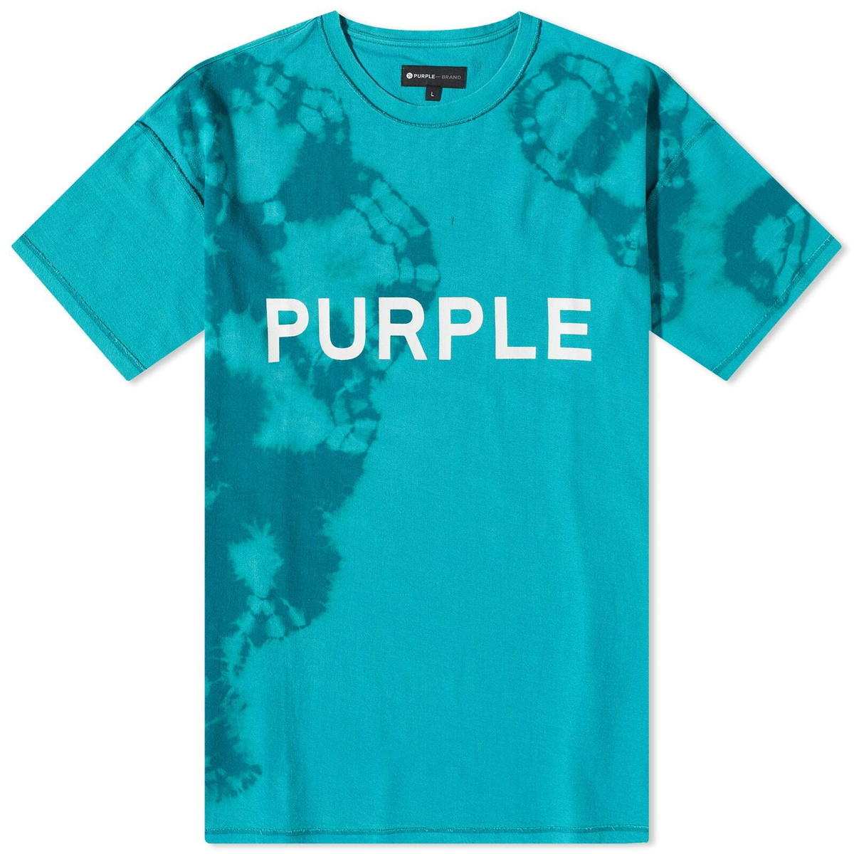 Purple Brand Men's Tie-Dye Logo T-Shirt in Green Purple Brand