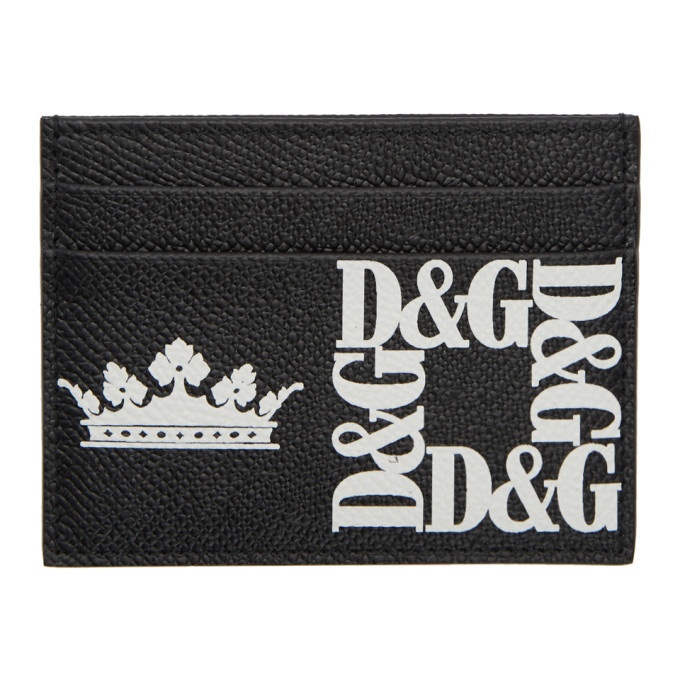 Photo: Dolce and Gabbana Black Printed Logo Card Holder