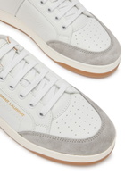 Saint Laurent Panelled Leather Sneakers White