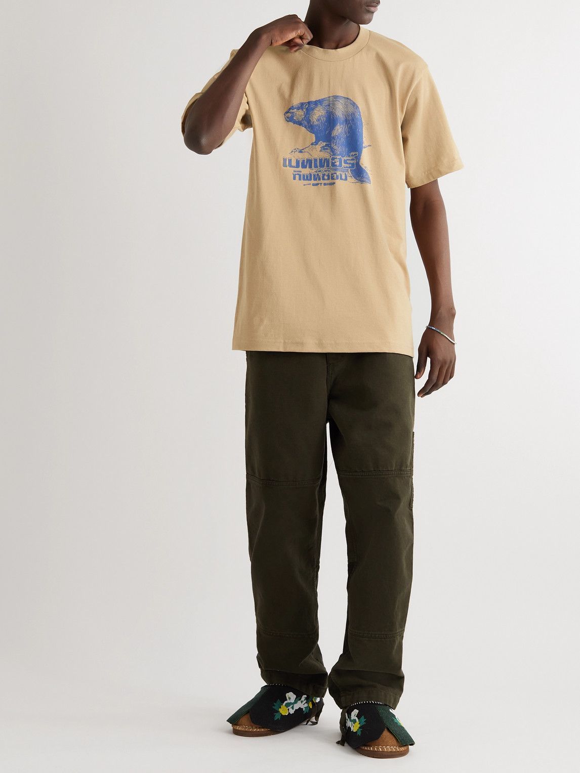 Better™ Gift Shop - Printed Cotton-Jersey T-Shirt - Neutrals