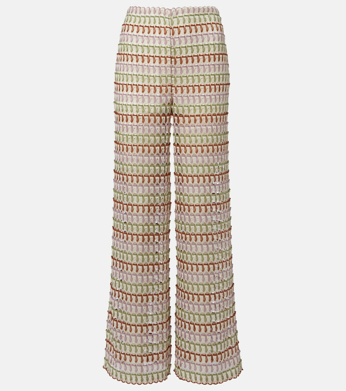 Veronica Beard Fatima crochet wide-leg pants