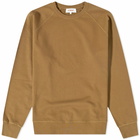 YMC Men's Shrank Crew Sweat in Olive