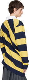 Charles Jeffrey LOVERBOY Yellow & Navy Topsy Turvy Polo