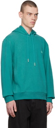 Solid Homme Green Embroidered Hoodie