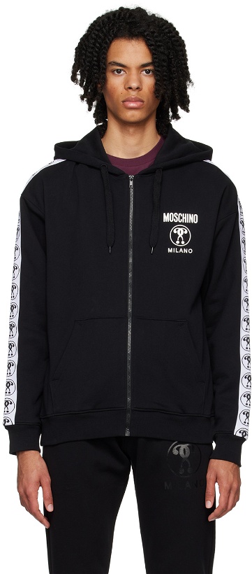 Photo: Moschino Black Double Question Mark Hoodie
