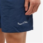 Museum of Peace and Quiet Men's Wordmark Nylon 5" Shorts in Navy