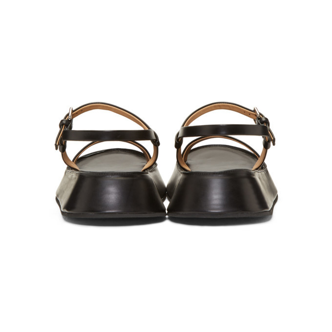 Jil Sander Black Flatform Sandals Jil Sander