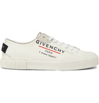 Givenchy - Suede-Trimmed Logo-Print Canvas Sneakers - White