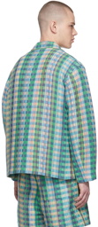 AMOMENTO Multicolor Cotton Check Jacket