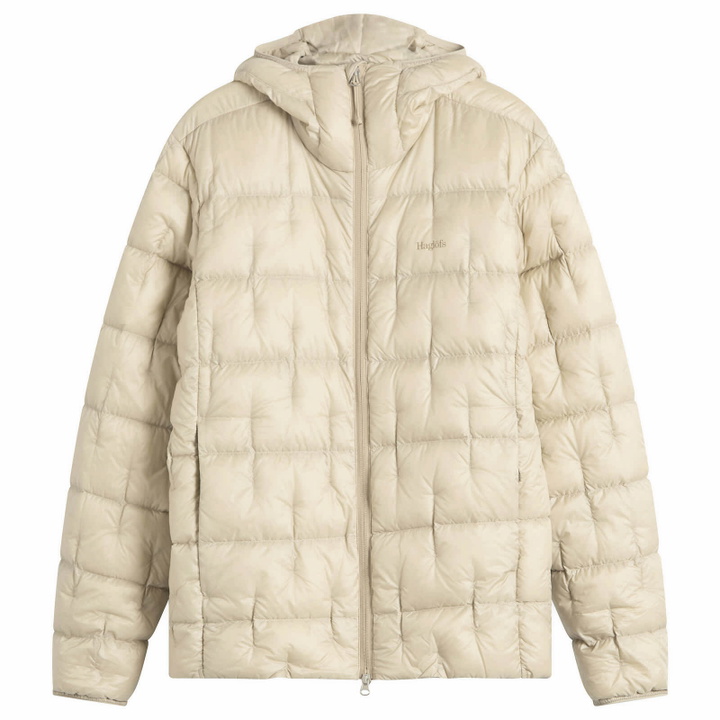 Photo: Haglöfs Men's Hede Down Hooded Jacket in Chalk Beige