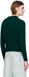 AMI Alexandre Mattiussi SSENSE EXCLUSIVE Green Ami De Coeur Sweater