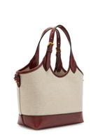 Versace Small Leather and Canvas Tote bag - Beige - One Size