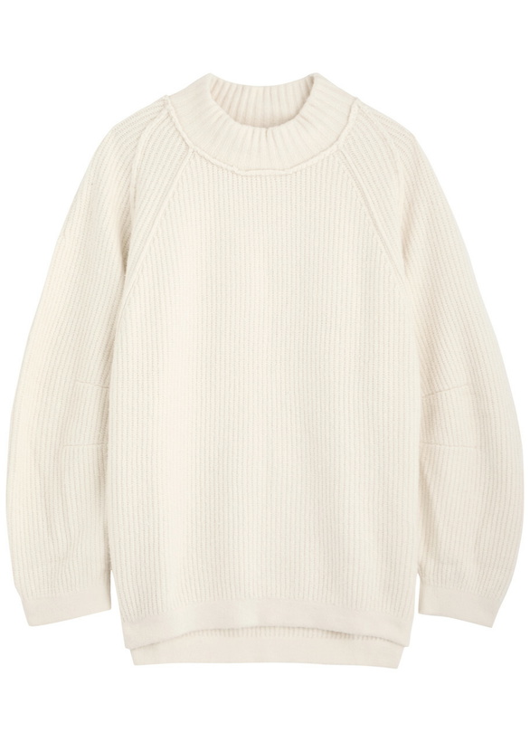 Photo: Free People Sunbeam Ribbed Cotton-blend Jumper Cream