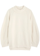 Free People Sunbeam Ribbed Cotton-blend Jumper Cream