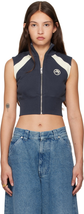 Photo: AMBUSH Navy Sleeveless Sweat Vest