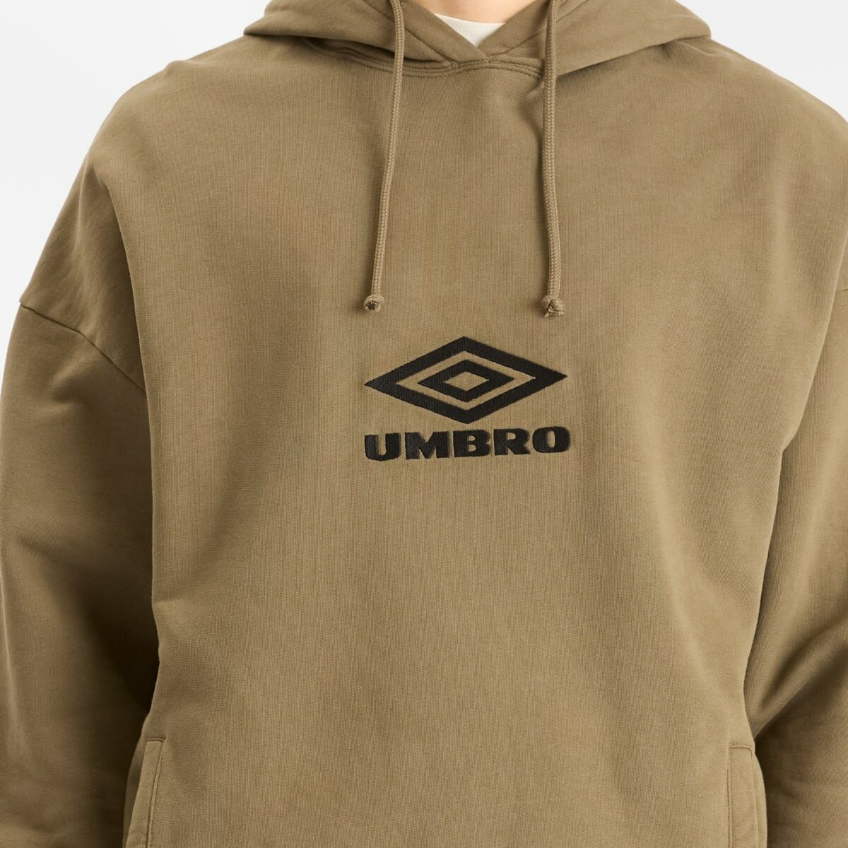 Umbro by Slam Jam Men's OG Logo Mask Hoodie in Army Green