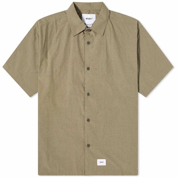 Photo: WTAPS Men's 04 Confusion Short Sleeve Back Print Shirt in Olive Drab