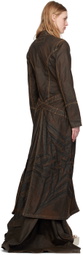 Masha Popova SSENSE Exclusive Brown Denim Jacket