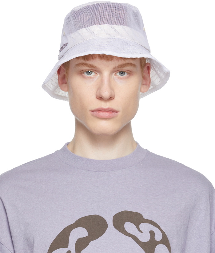 Photo: Acne Studios White Mesh Bucket Hat