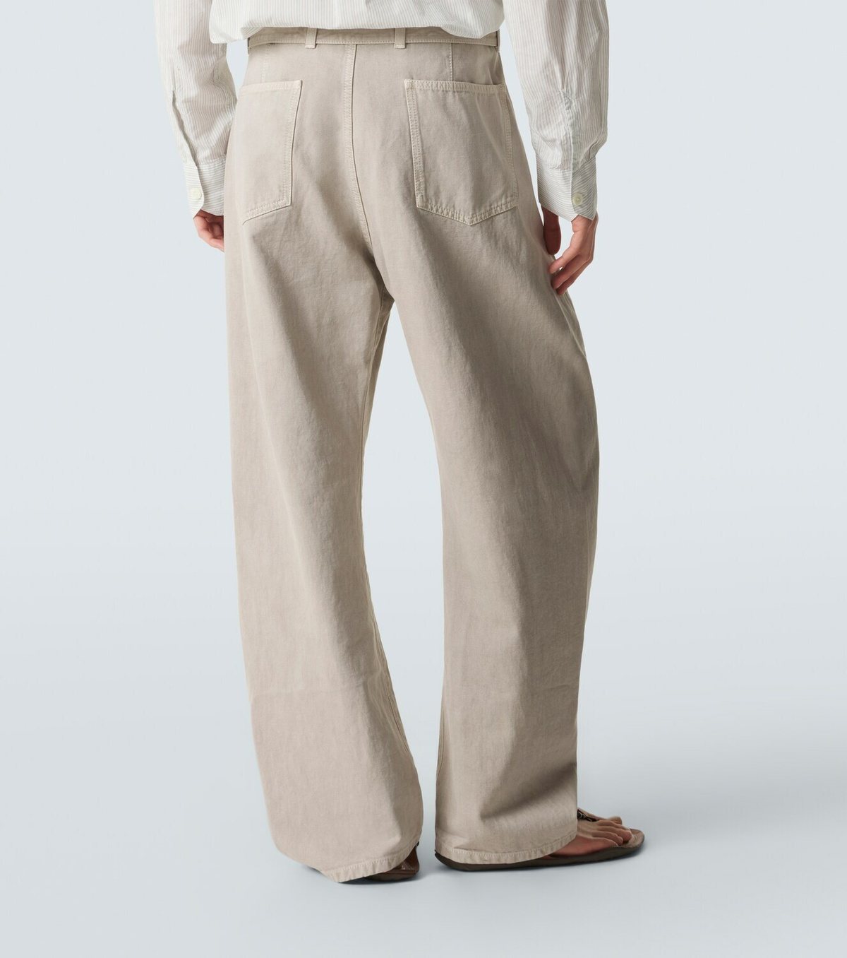Lemaire Twisted belted cotton twill pants