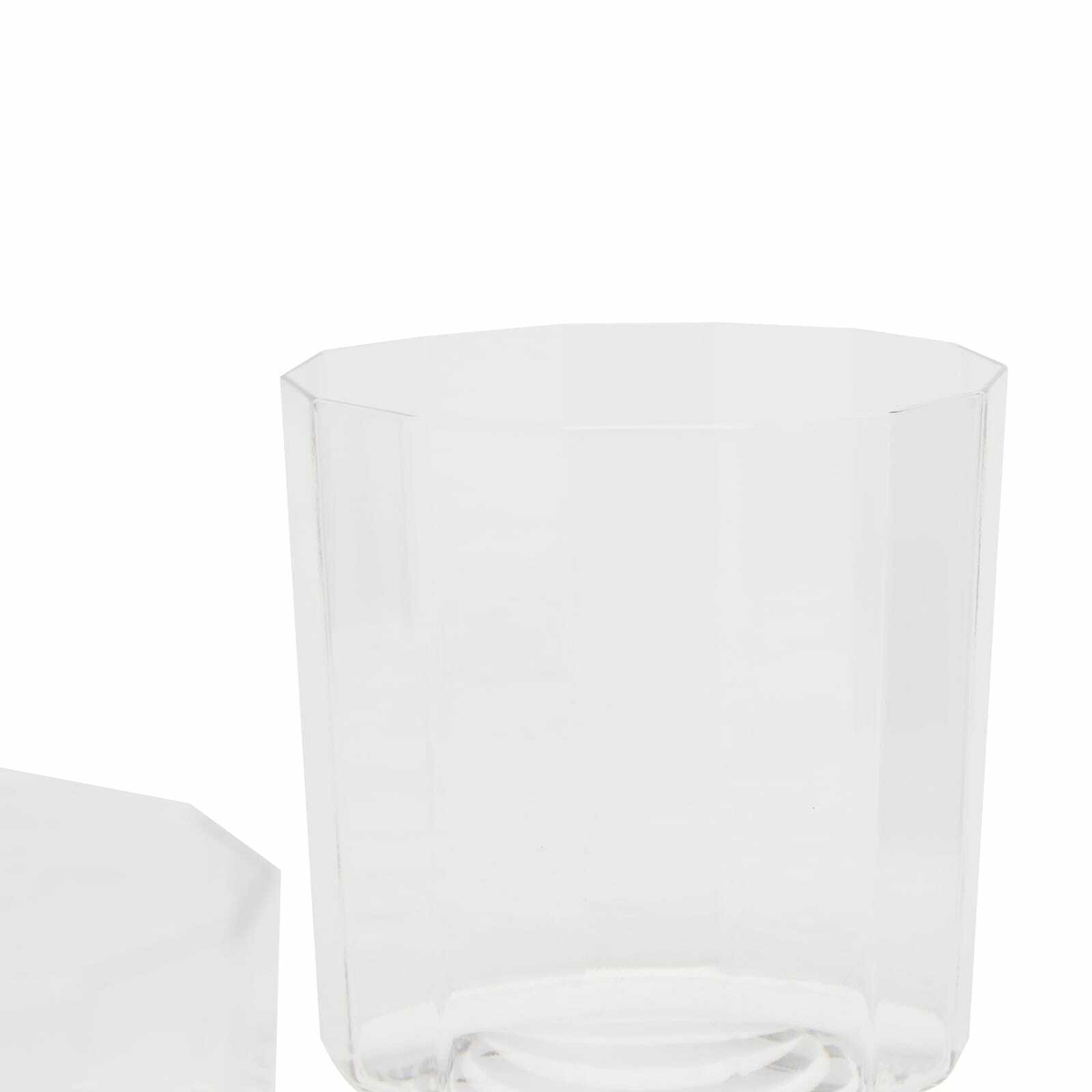 HAY Angle Glass Wide - Set of 4 in Clear 