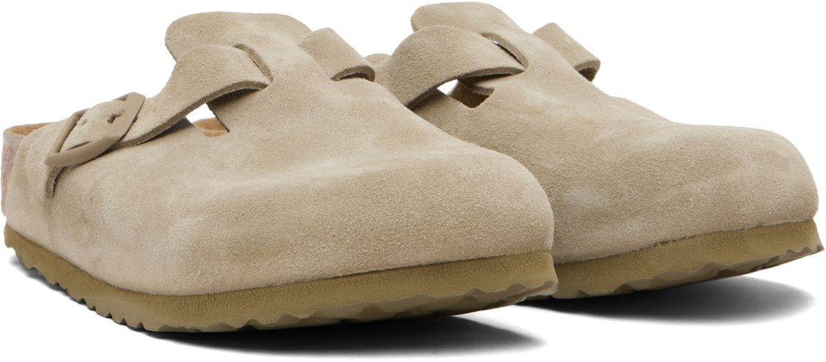 Birkenstock Khaki Narrow Boston Slip-on Loafers