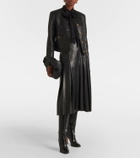 Veronica Beard Andrea cropped leather jacket