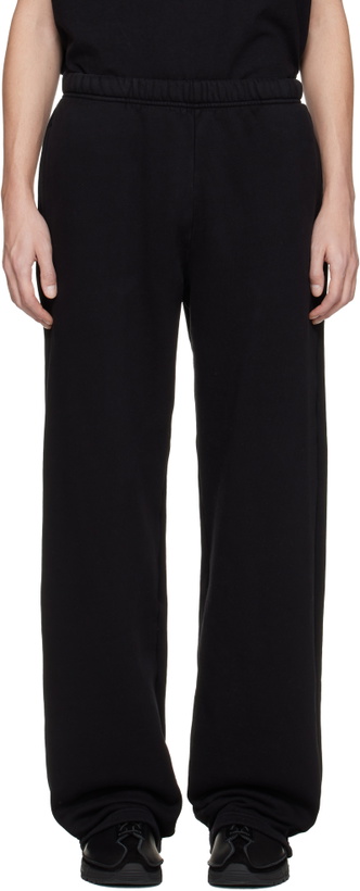 Photo: Les Tien Black Heavyweight Puddle Sweatpants