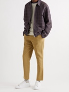 DE BONNE FACTURE - Checked Wool and Linen-Blend Jacket - Brown - IT 48