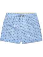 Loro Piana - Mid-Length Printed Swim Shorts - Blue