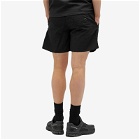 POSTAL Men's Metallic Nylon Side Logo Shorts in Black