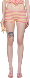 GUIZIO Pink & Yellow Drawstring Shorts