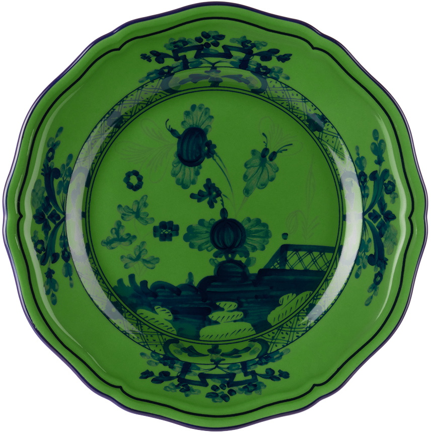 Ginori 1735 Green Oriente Italiano Bread Plate