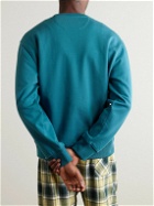 Saturdays NYC - Bowery Signature Logo-Print Cotton-Jersey Sweatshirt - Blue