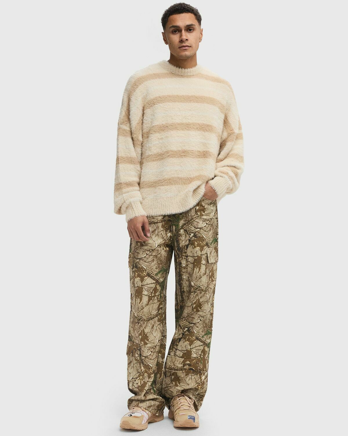 Reternity FURRY KNIT SWEATER Multi-color Mens Pullover