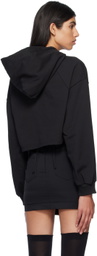 J KOO Black Cutout Hoodie