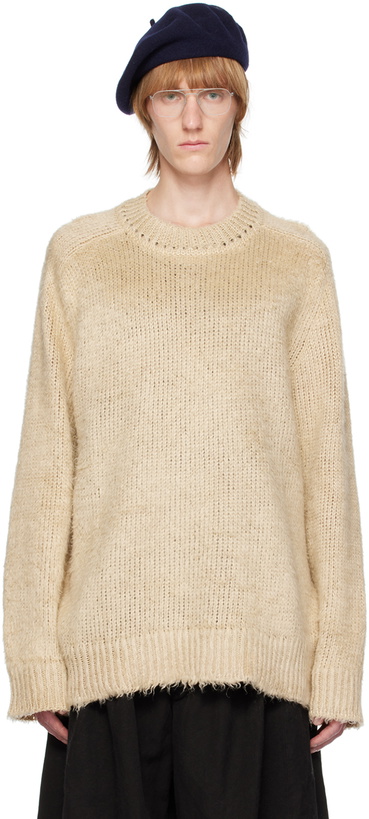 Photo: Maison Margiela Beige Brushed Sweater