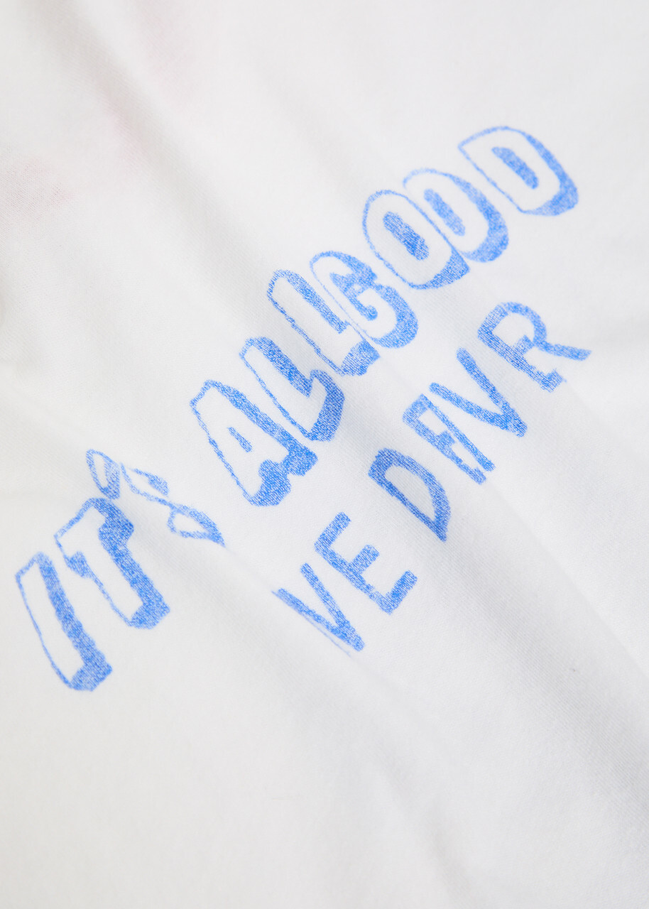 Mother The Lil Goodie Ringer Printed Cotton T-shirt White