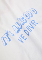 Mother The Lil Goodie Ringer Printed Cotton T-shirt White