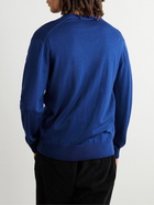 Maison Kitsuné - Logo-Appliquéd Wool Cardigan - Blue