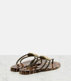Dolce&Gabbana DG leopard-print thong sandals