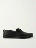 VINNY's - Boatman Full-Grain Leather Boat Shoes - Black
