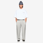 MKI Men's Mohair Blend Knit Wide Leg Joggers in Light Grey