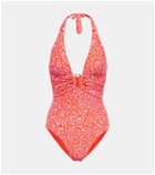 Heidi Klein Limpopo floral halterneck swimsuit