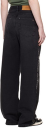 AMIRI Black Stud Baggy Jeans
