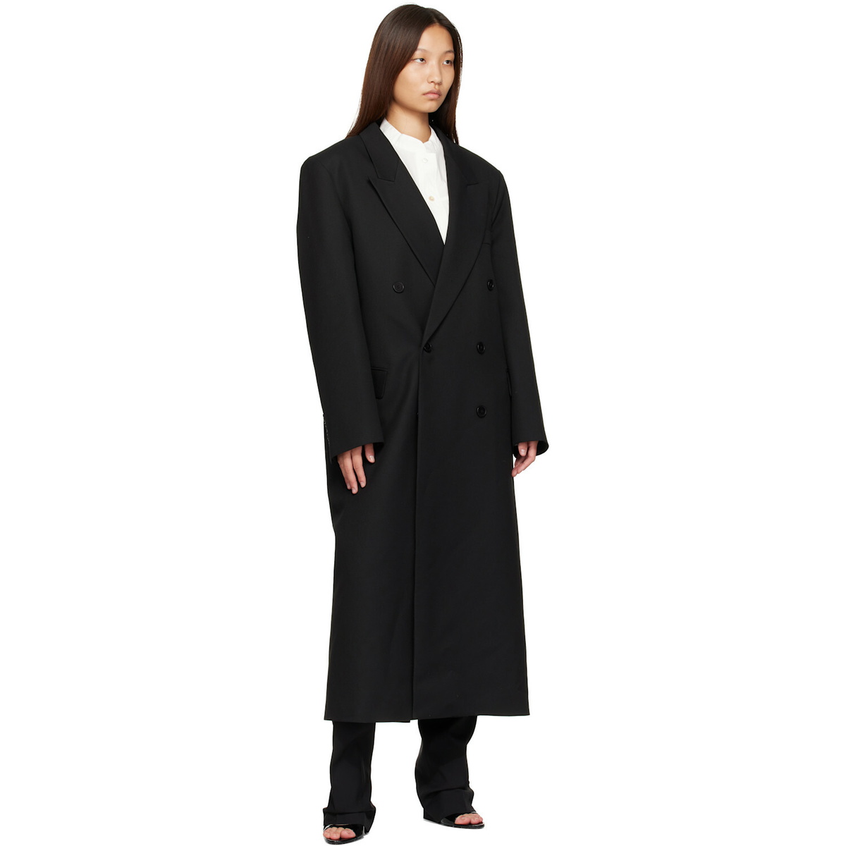 The Frankie Shop Black Jane Long Coat