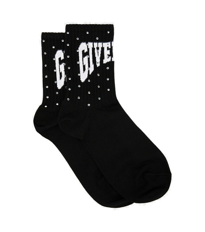 Photo: Givenchy Embellished logo cotton-blend socks