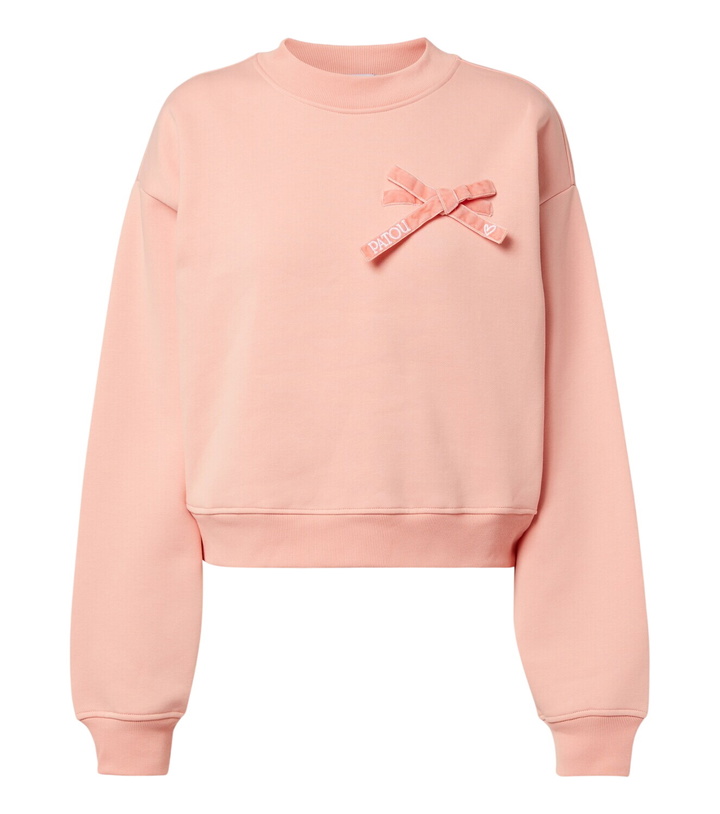 Photo: Patou Bow-detail cotton jersey sweatshirt